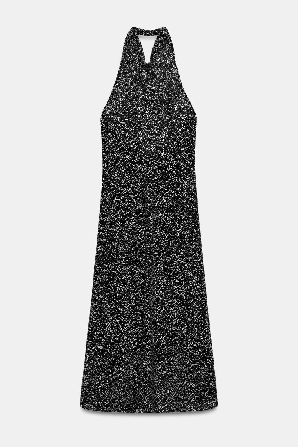 VESTIDO HALTER LUNARES ZW COLLECTION / Negro / Crudo - Zara фото 4