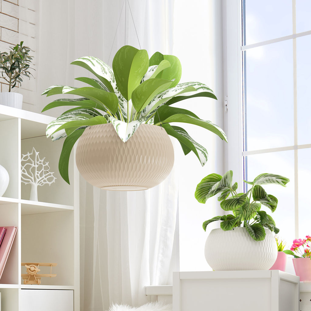 Кашпо "Жемчужина" 7л (белый) М8728