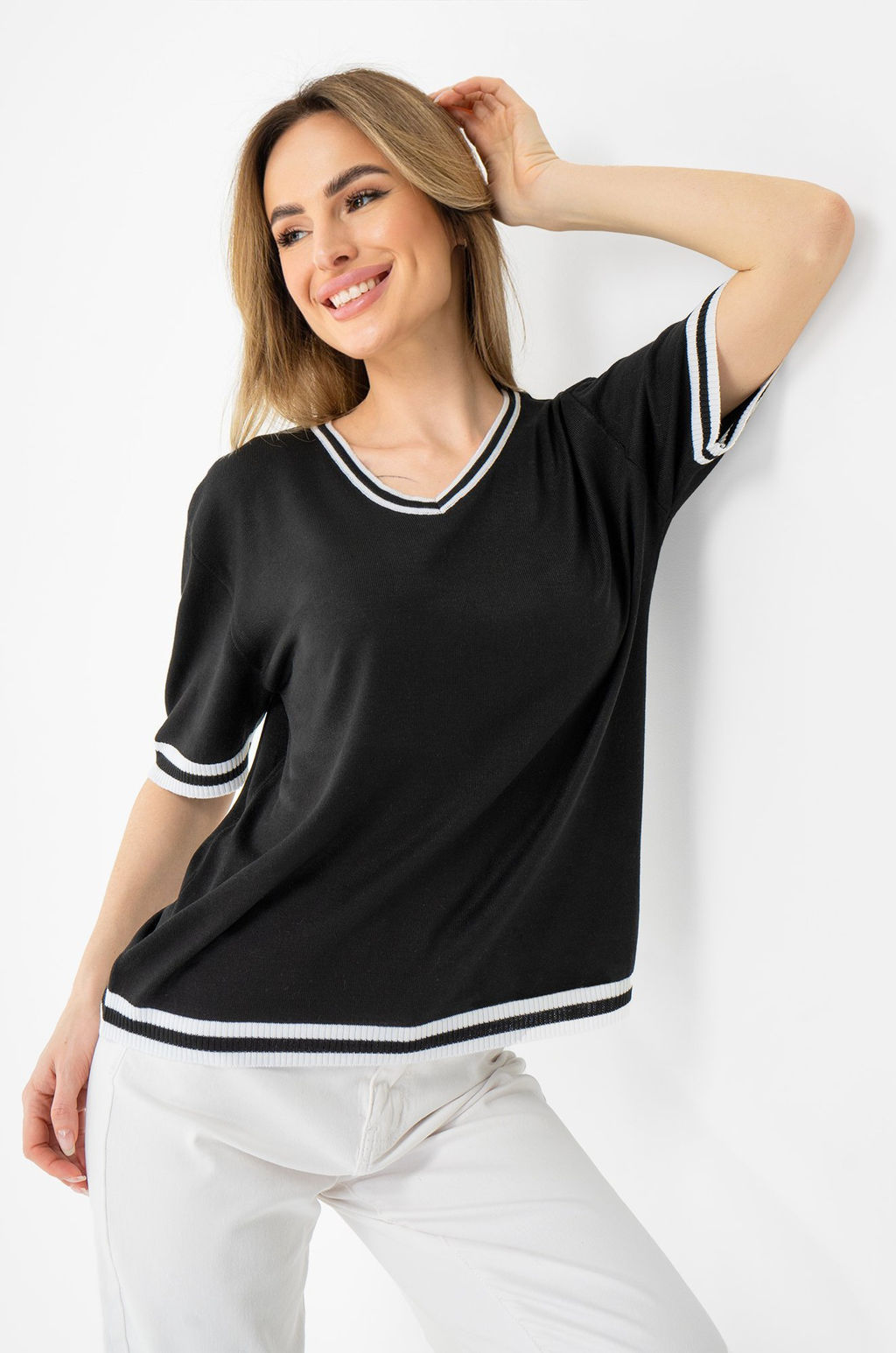 Женская футболка из вязаного трикотажа Happy Fox  фото 18