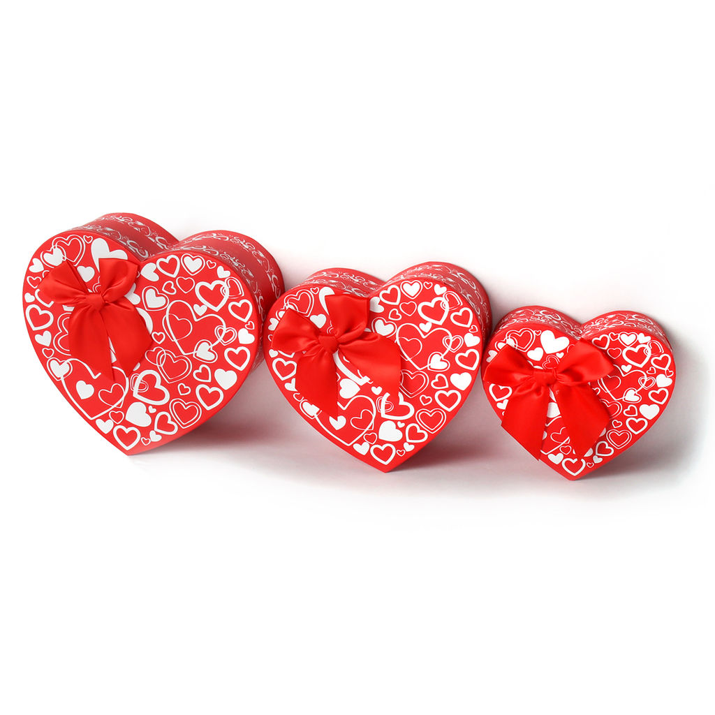 Коробка подарочная Сердце набор 3 штуки / 2218-102 /уп 36/ - Галеонтрейд фото 2