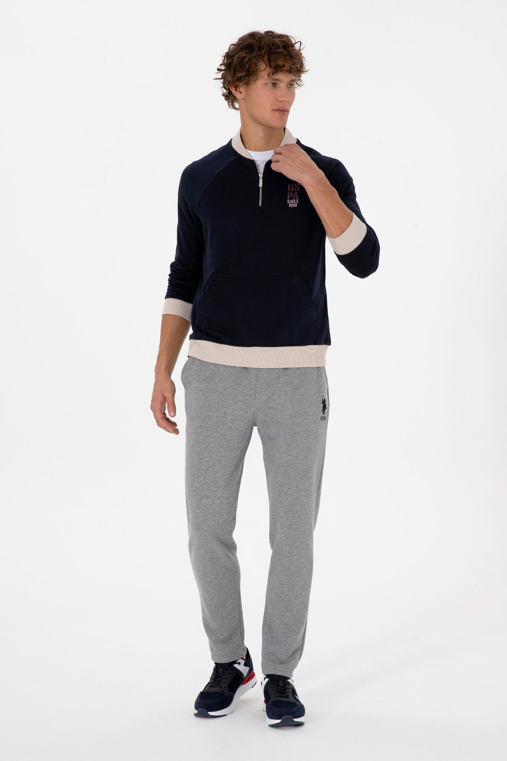 Erkek Lacivert Sweatshirt Sepette S_rpriz _ndirim