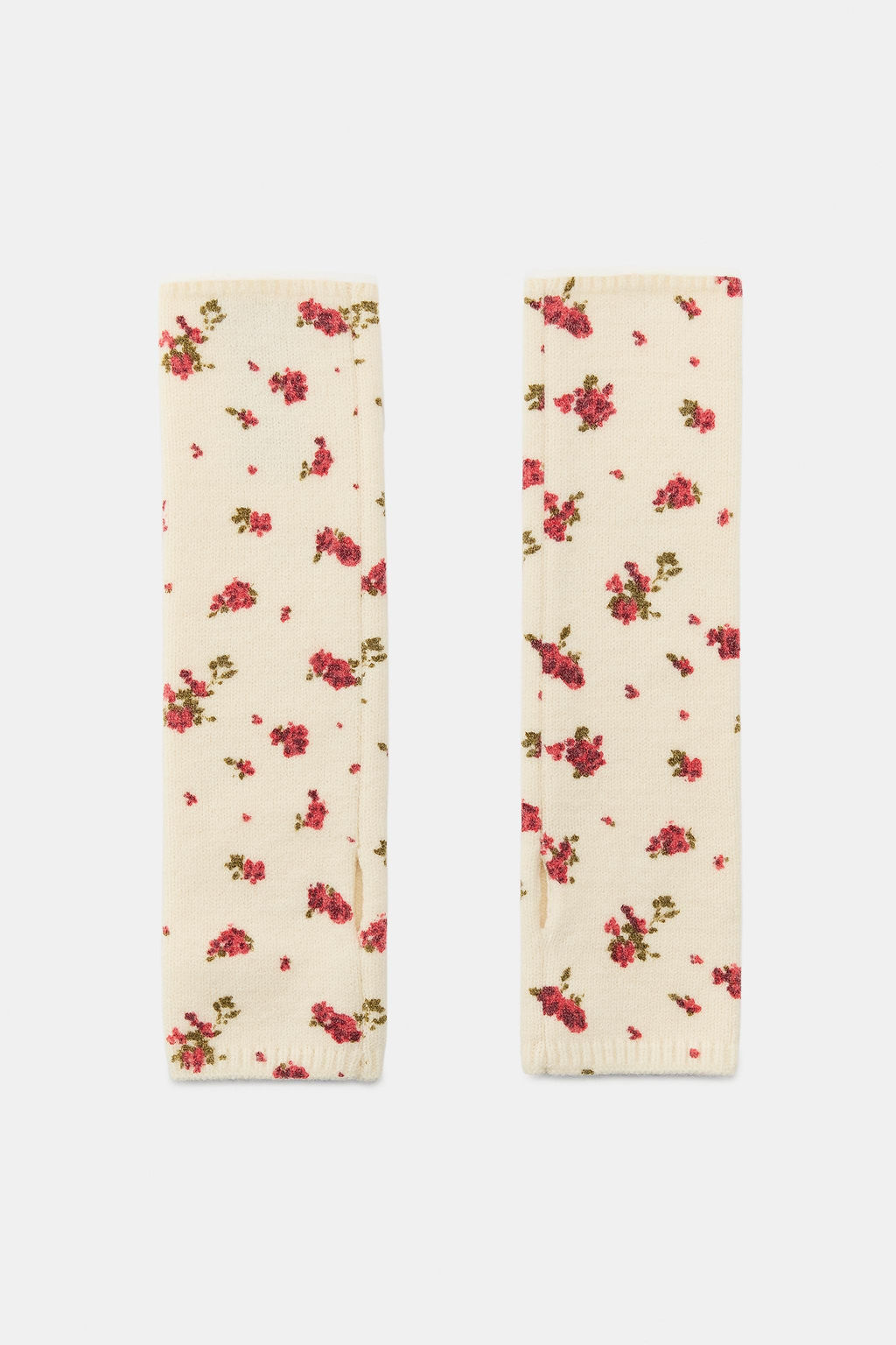 FLORAL PRINT KNITTED MITTENS - Zara фото 6