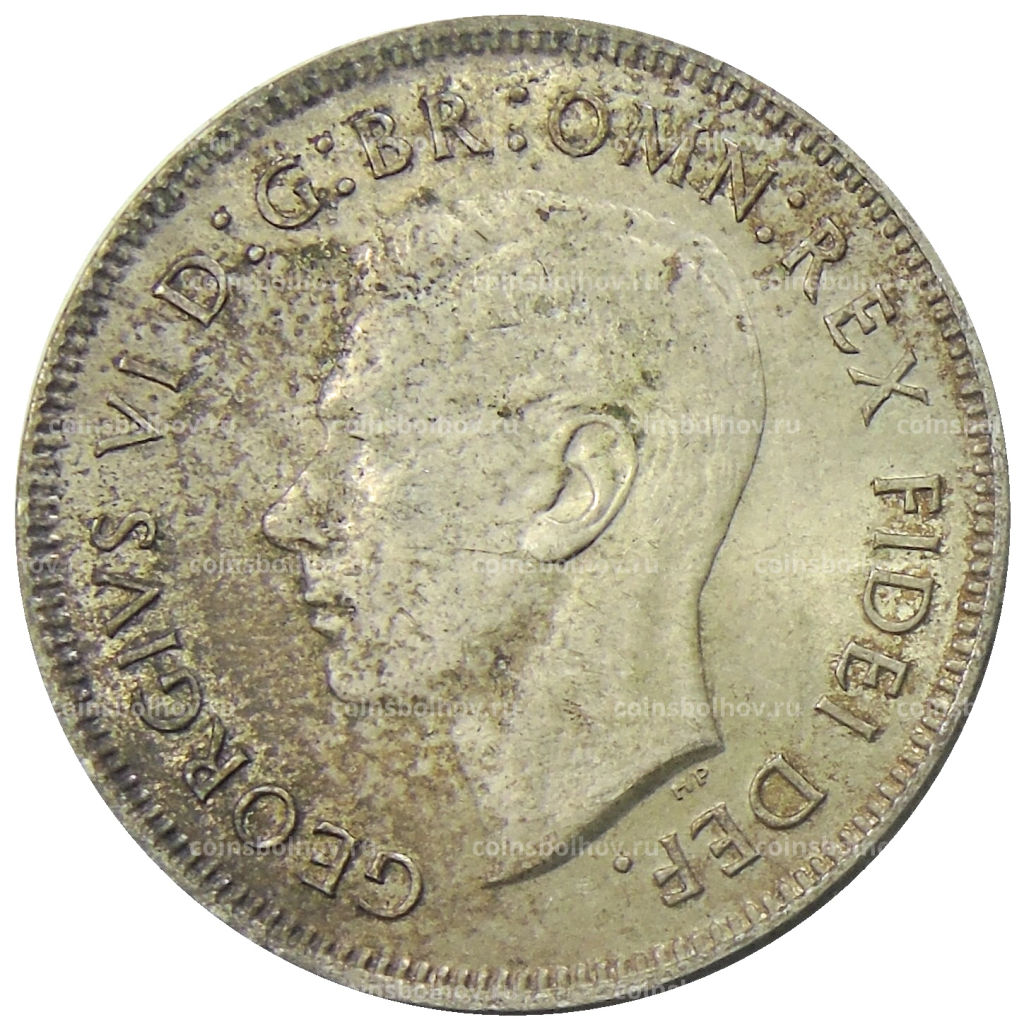 1 флорин (2 шиллинга) 1951 года Австралия  50 лет Федерации