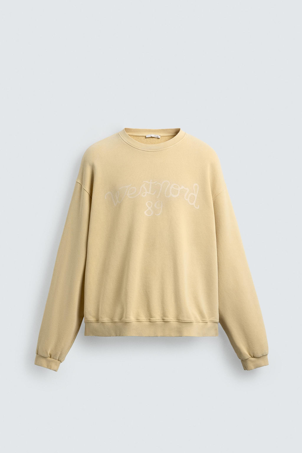 WASHED PRINTED SLOGAN SWEATSHIRT - Zara фото 7