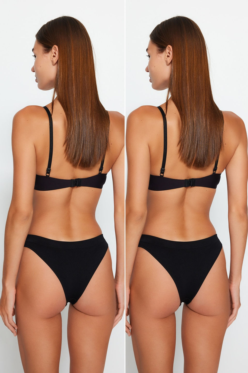 Trendyolmilla Siyah 2li Paket Seamless/Dikissiz Brazilian Orme Kulot THMAW24KU00003 фото 2