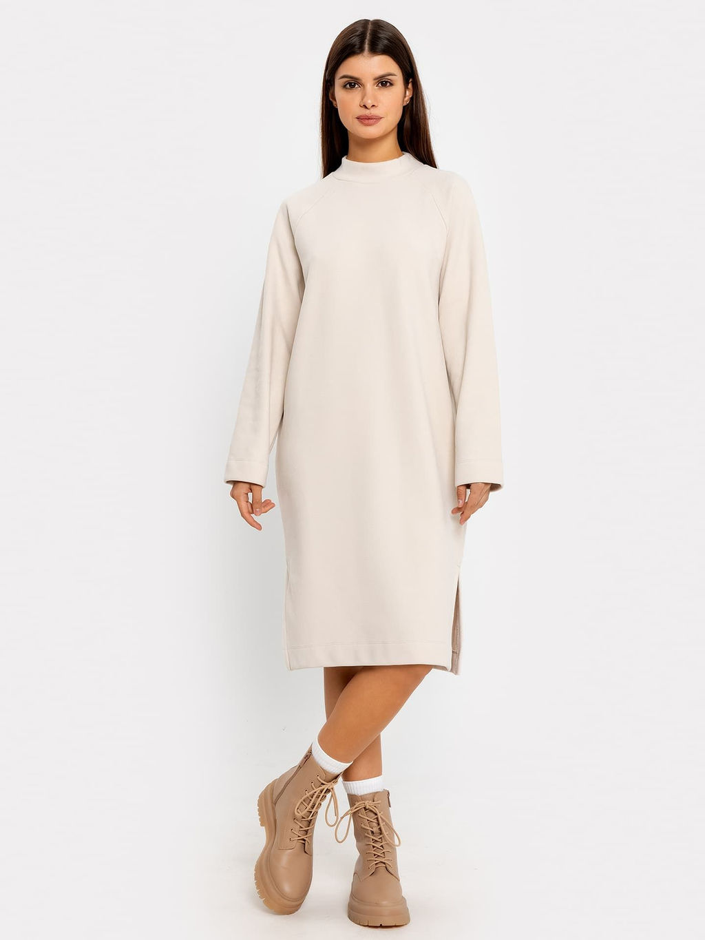 Платье женское в светло-бежевом оттенке св.бежевый 152546