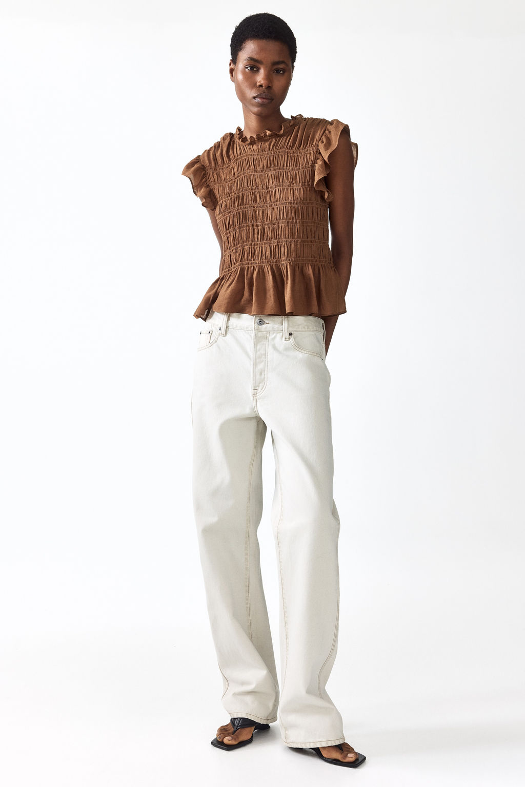 Top nido de abeja con peplum - H&m фото 8