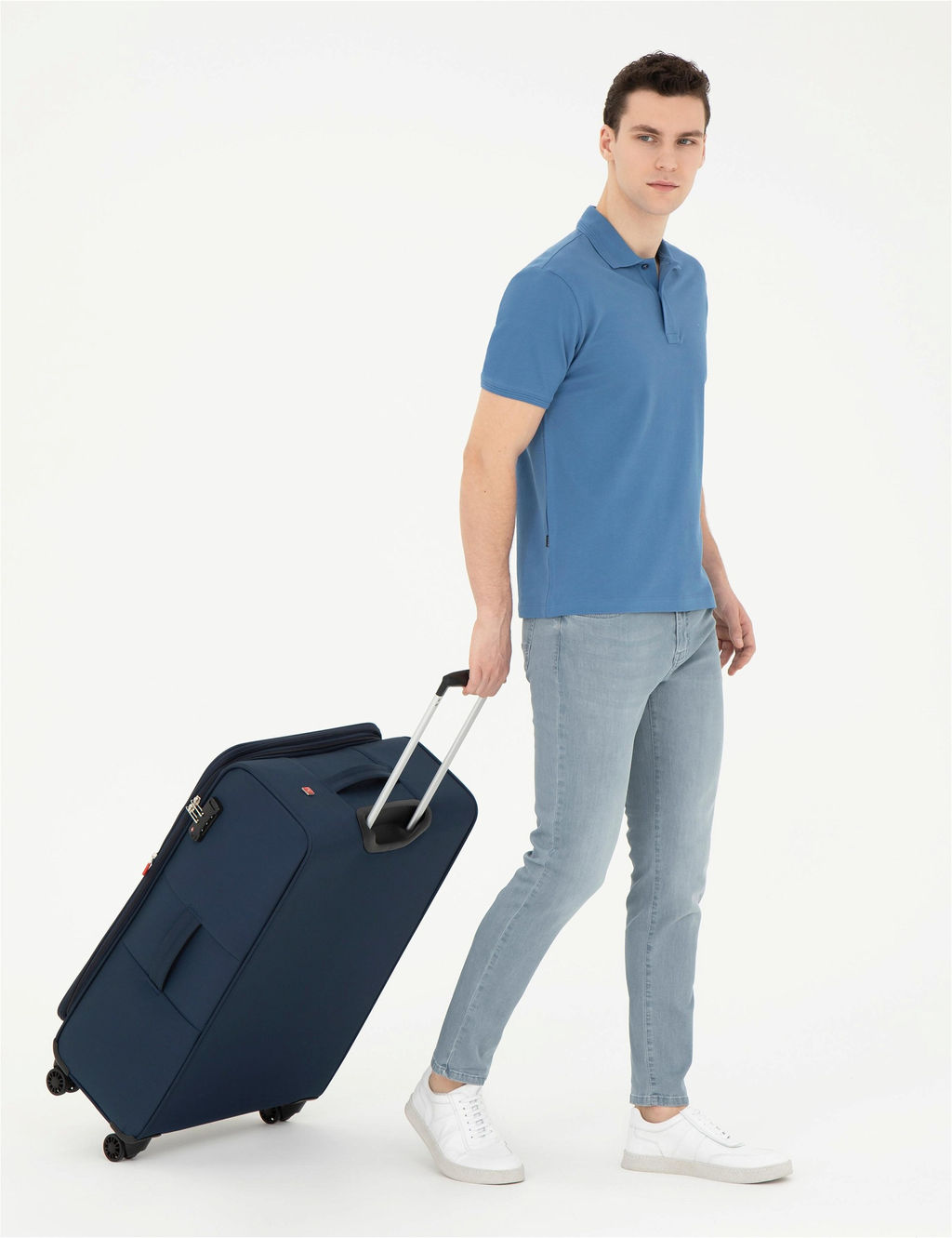 Koyu Mavi Slim Fit Basic Ti__rt