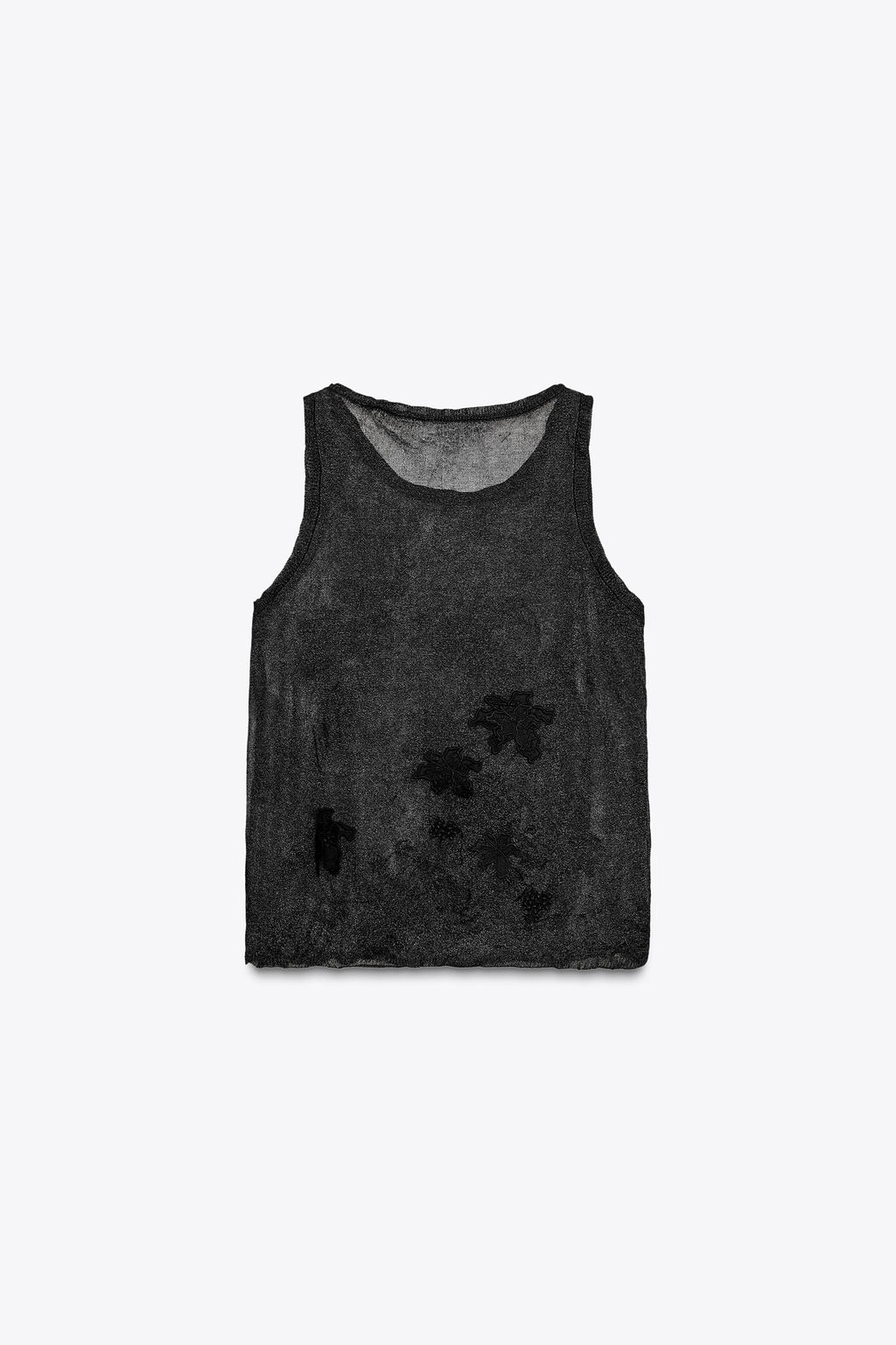 SEMI-SHEER TEXTURED KNIT TOP - Zara фото 7