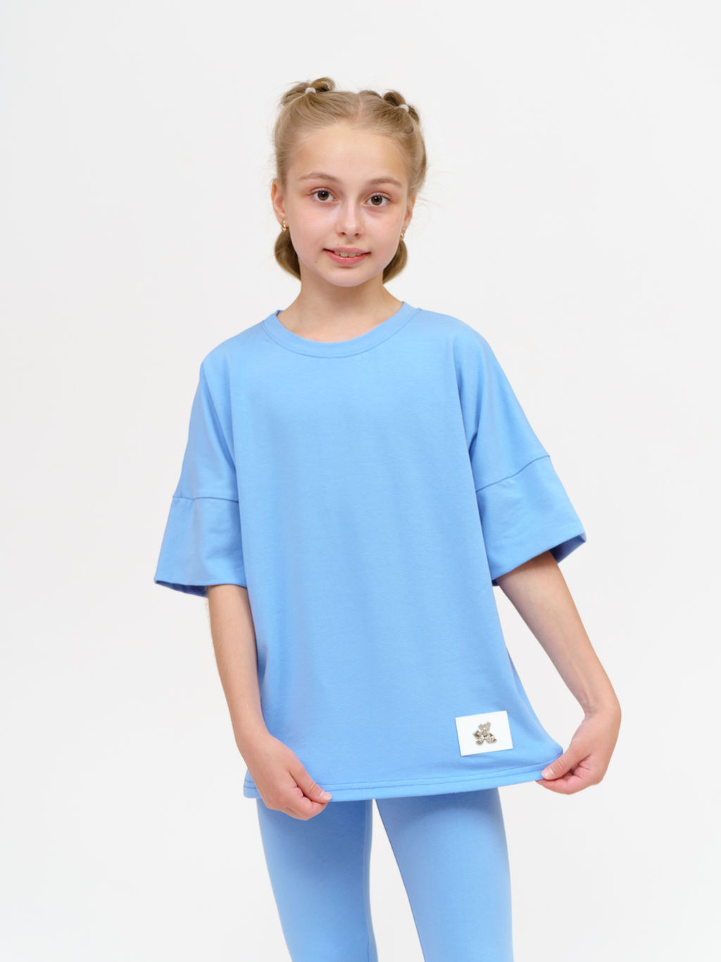 949Д Костюм с леггинсами "Голубой"