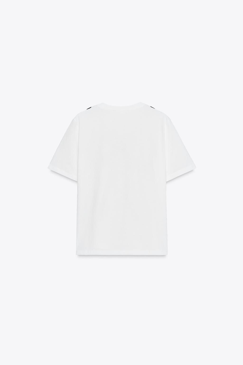 T-SHIRT WITH CONTRAST BOW - Zara фото 6