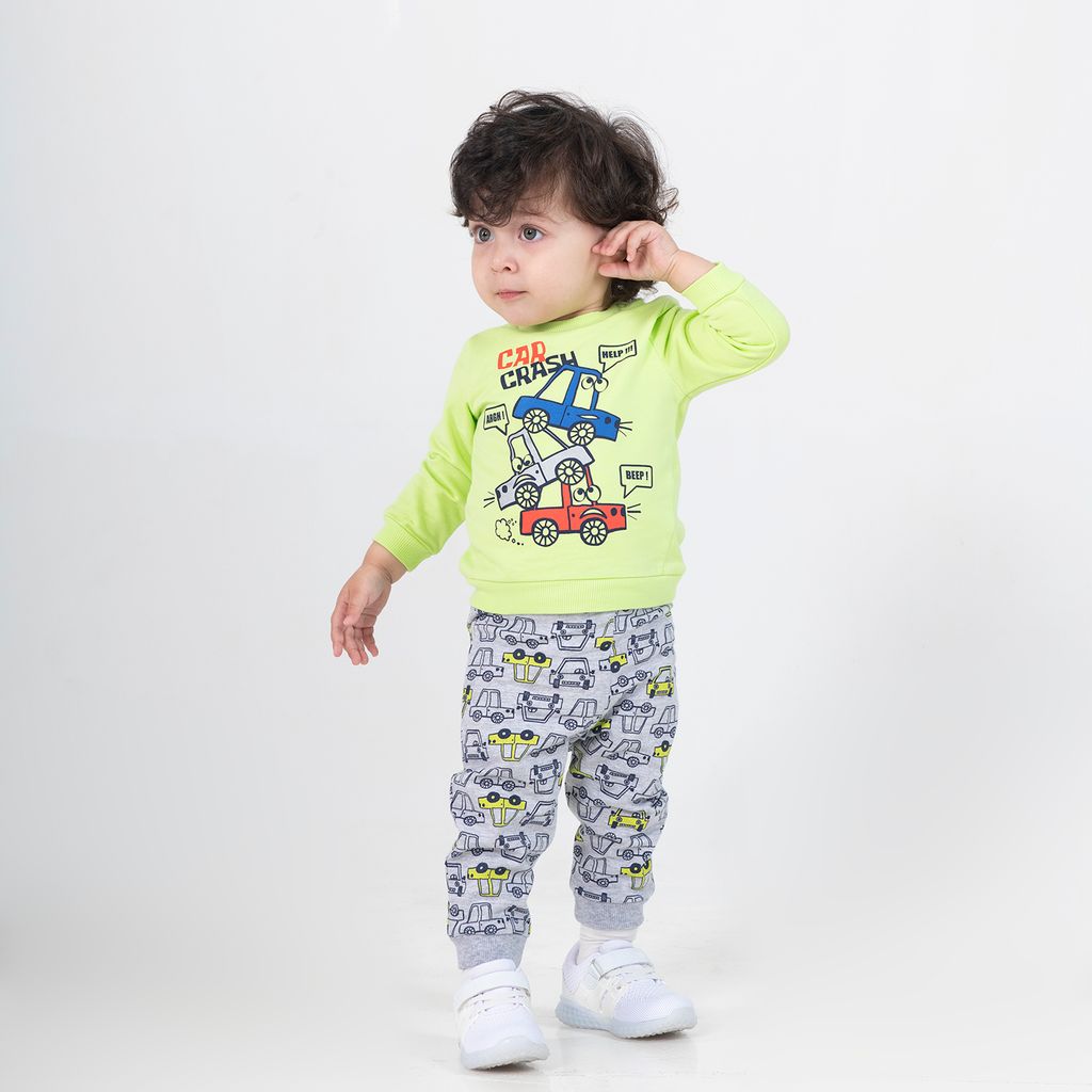 CRB wear/CSNB 70018-11 Брюки для мальчика, светло-серый меланж/Ex.Cherubino  фото 2