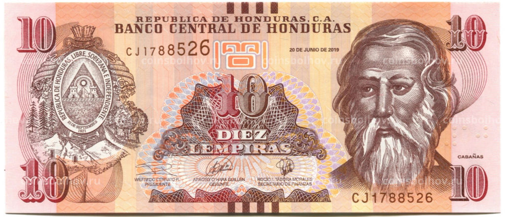 10 лемпир 2019 года Гондурас