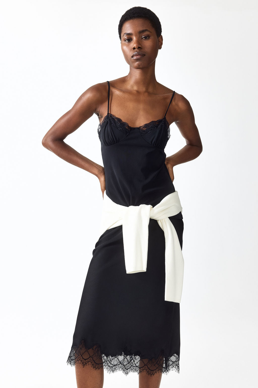 Top de tirantes finos con ribete de encaje - H&m фото 2