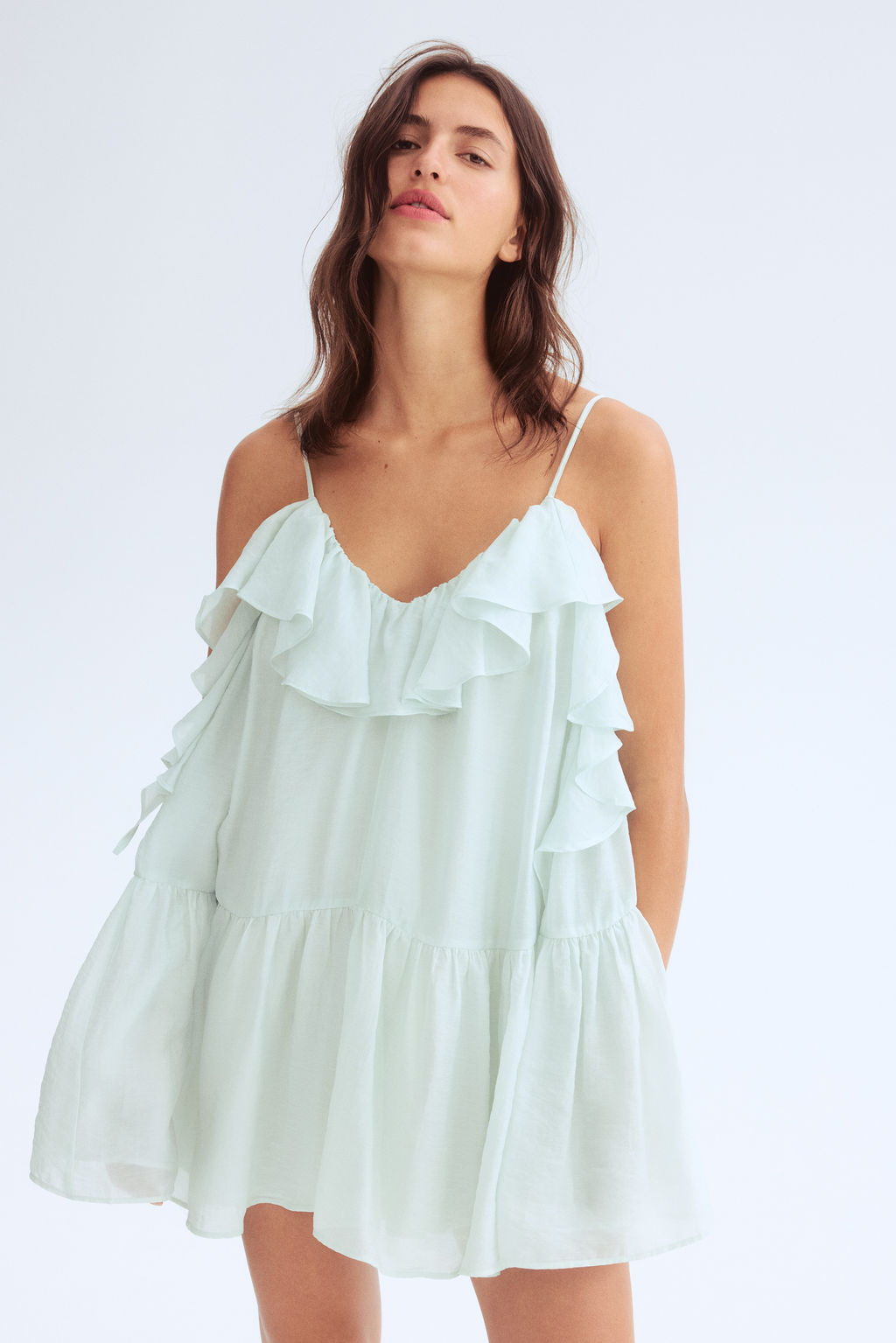 Vestido de organza con volantes - H&m фото 2