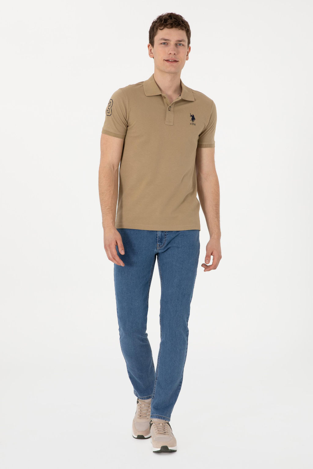 Erkek Slim Fit Polo Yaka Haki Basic Ti__rt Sepette S_rpriz _ndirim - U.s. polo assn фото 4