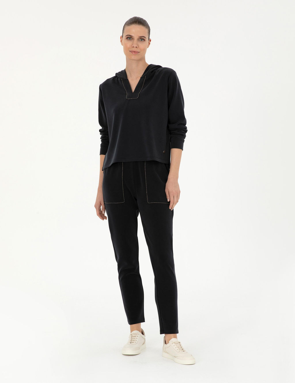 Siyah Regular Fit Sweatshirt - Pierre cardin фото 4