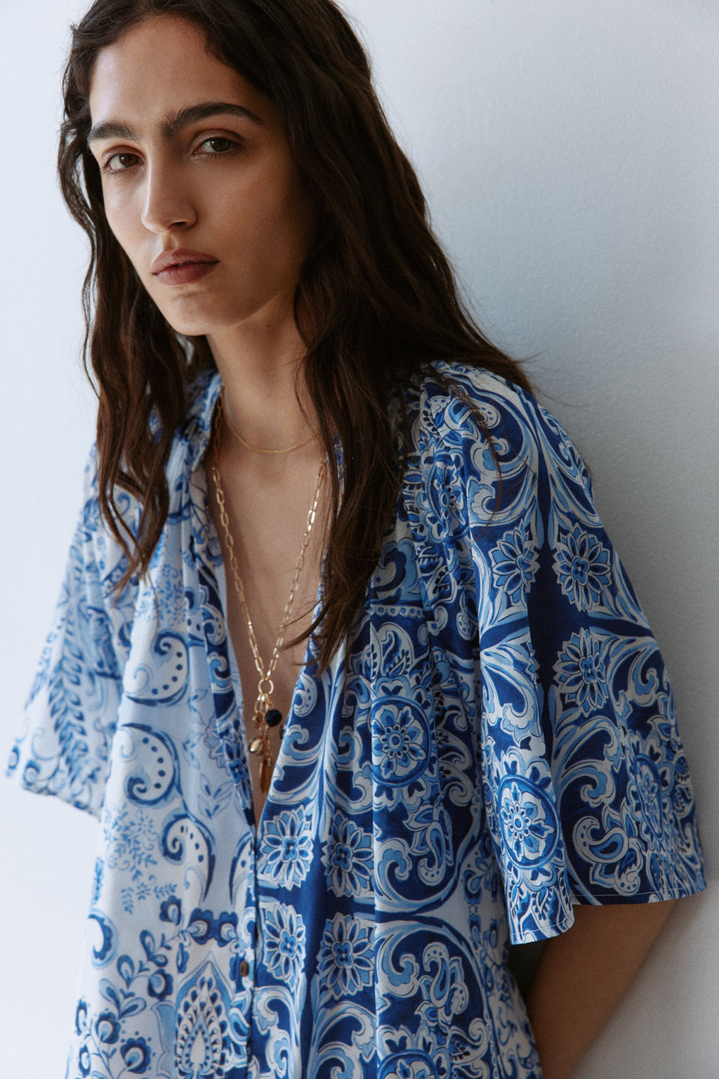 Tie-belt shirt dress - H&m фото 5