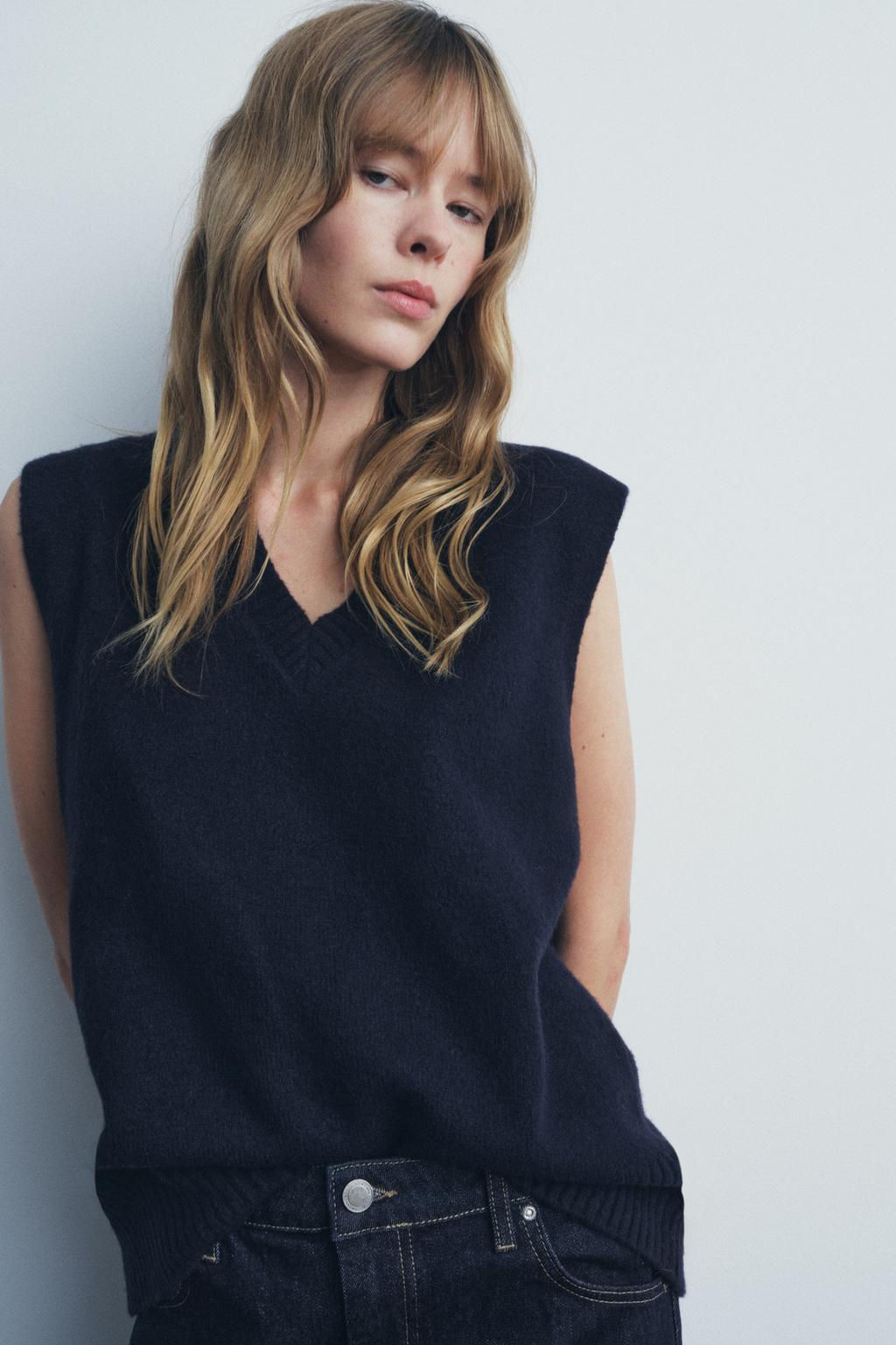 PLAIN KNIT VEST TOP - Zara фото 2