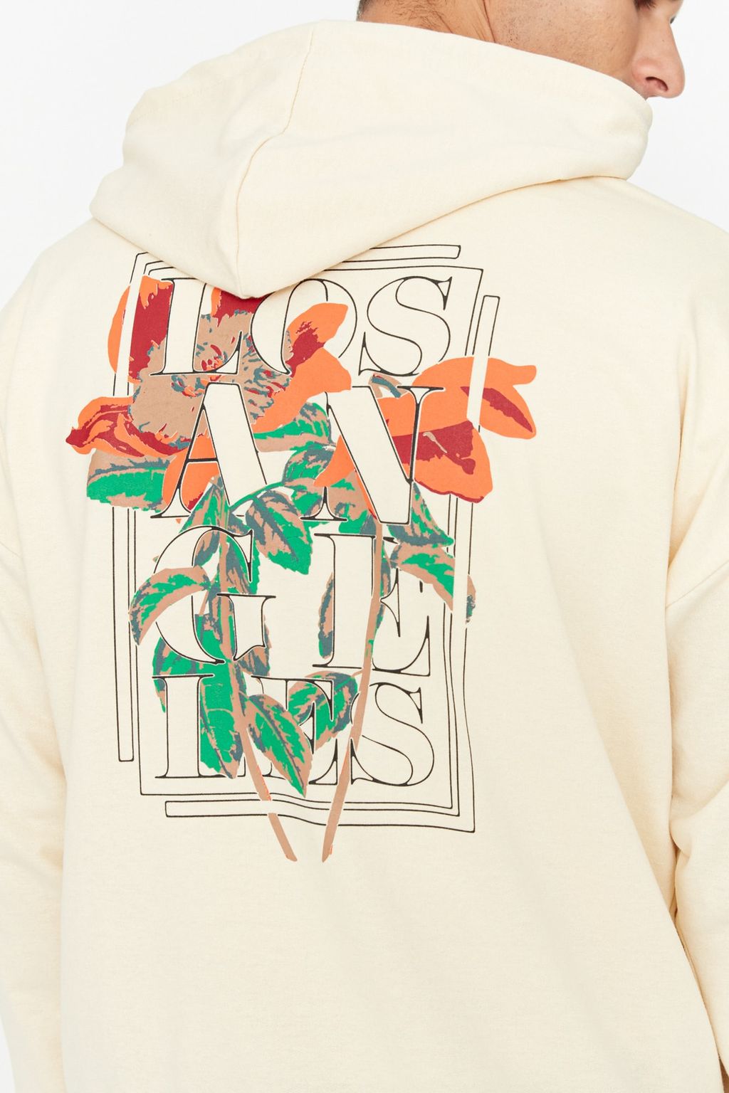 Tas Oversize/Genis Kesim Kapusonlu Cicek Bask?l? Sardonsuz Sweatshirt TMNAW22SW0155 - Trendyolmilla фото 5