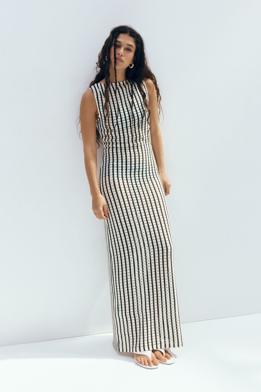 Vestido midi en punto calado - H&m фото 2