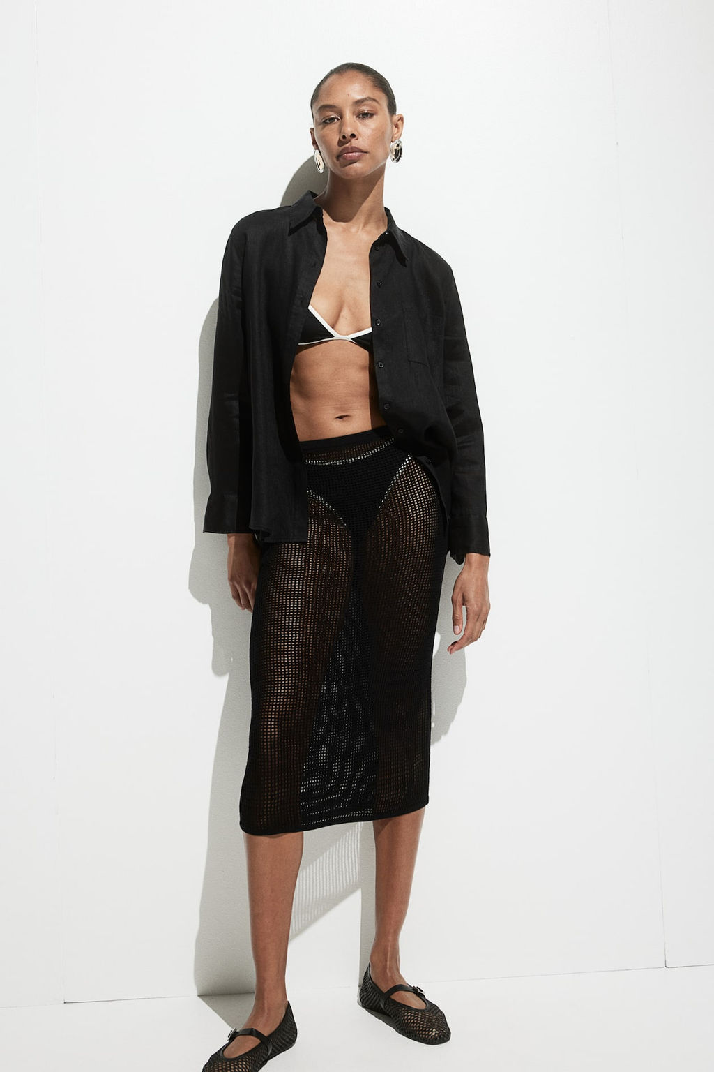 Falda playera en punto calado - H&m фото 2