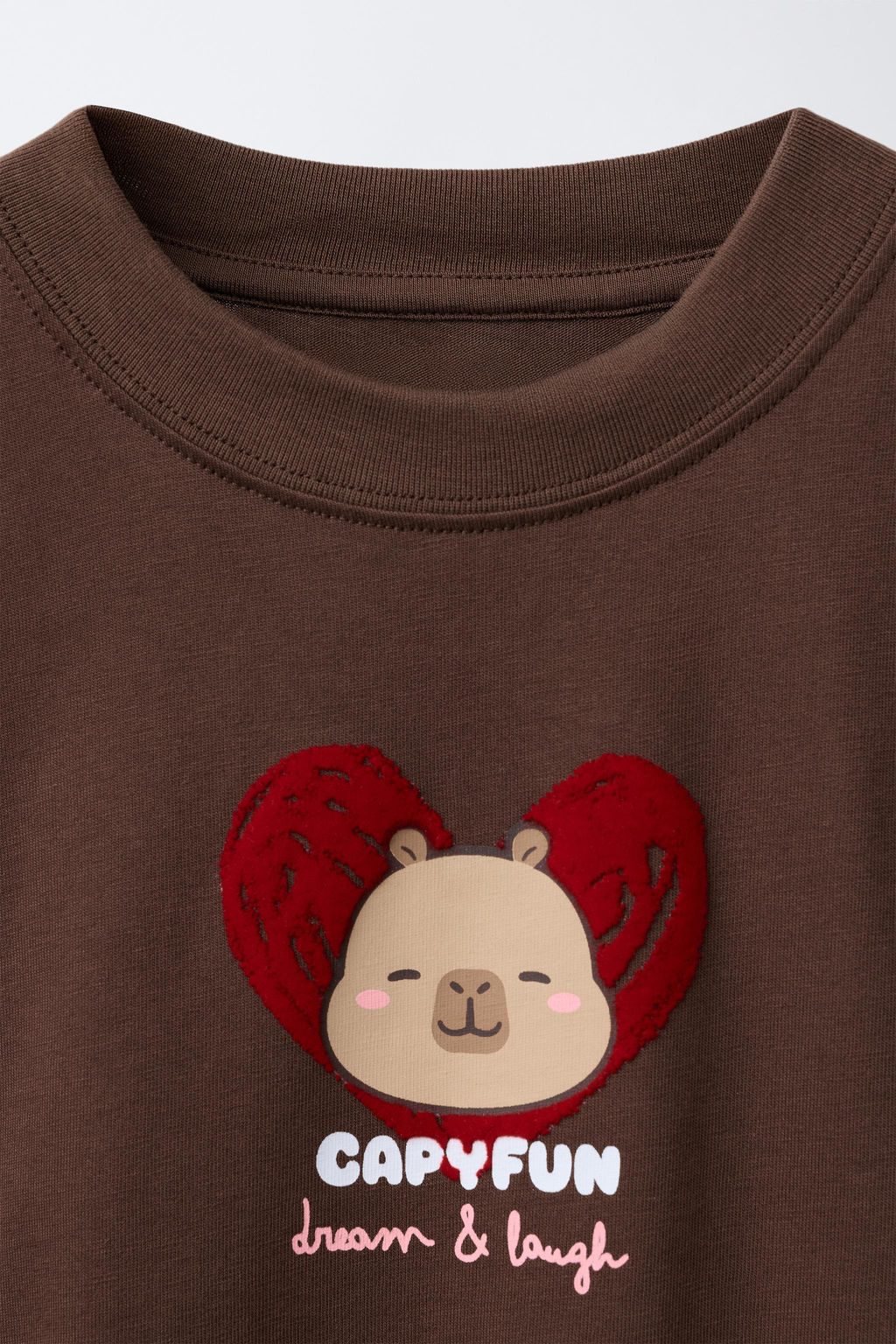 CAPYBARA CAPYFUN  T-SHIRT WITH FLOCKING - Zara фото 9