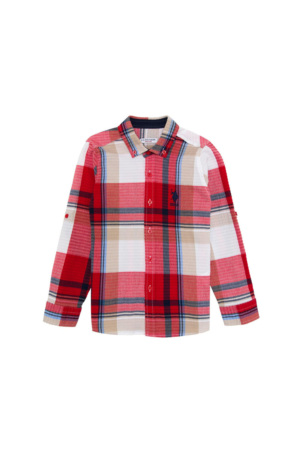 U. S. Polo Assn Красная рубашка с длинным рукавом для мальчика - U.s. polo assn фото 4