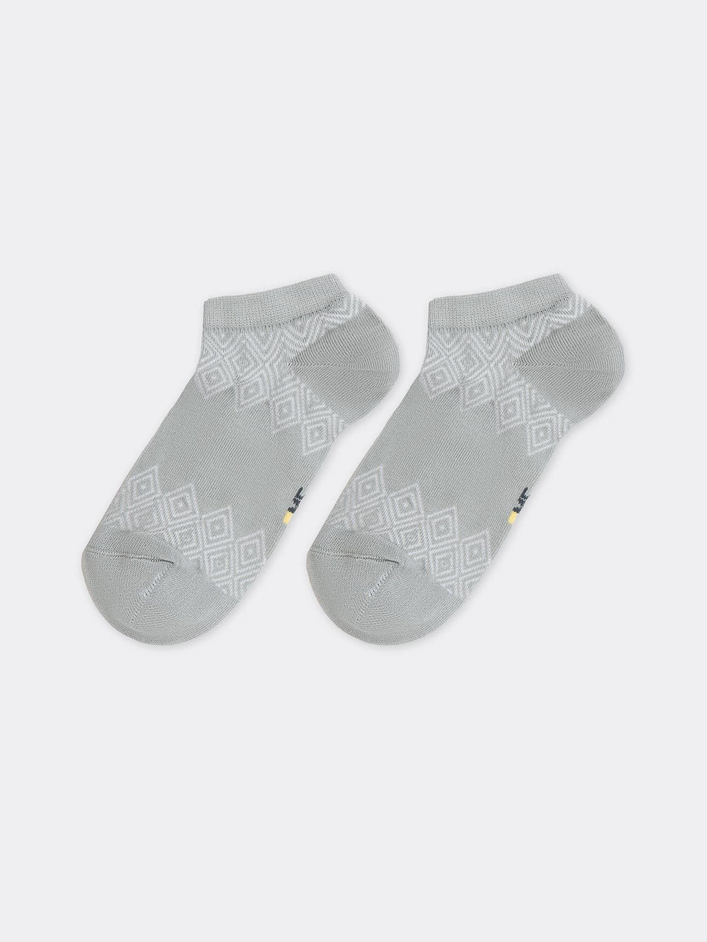 Укороченные женские носки светло-оливкового цвета с ромбиками - Mark formelle фото 3