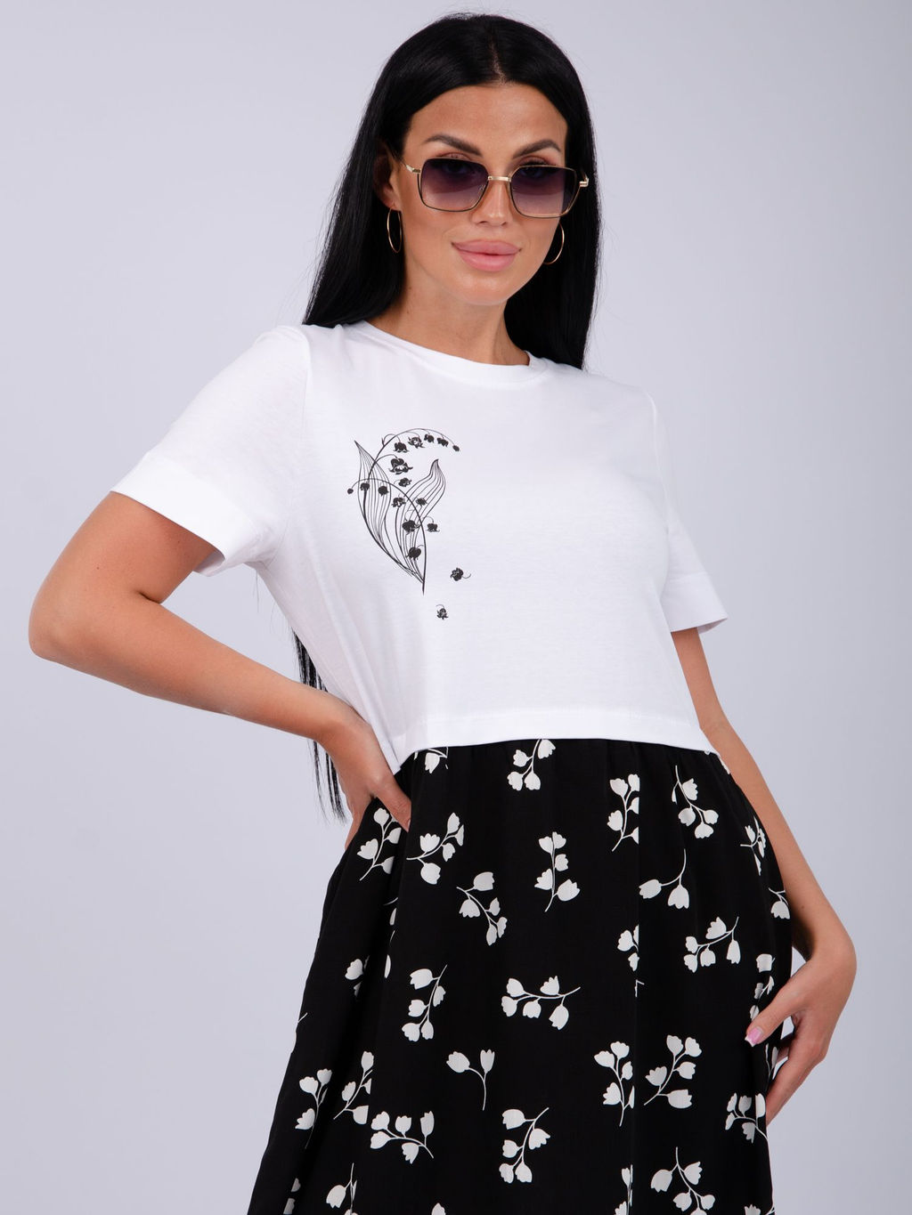 Платье Виттория, вискоза/кулирка До 60 размера - Малина фото 64