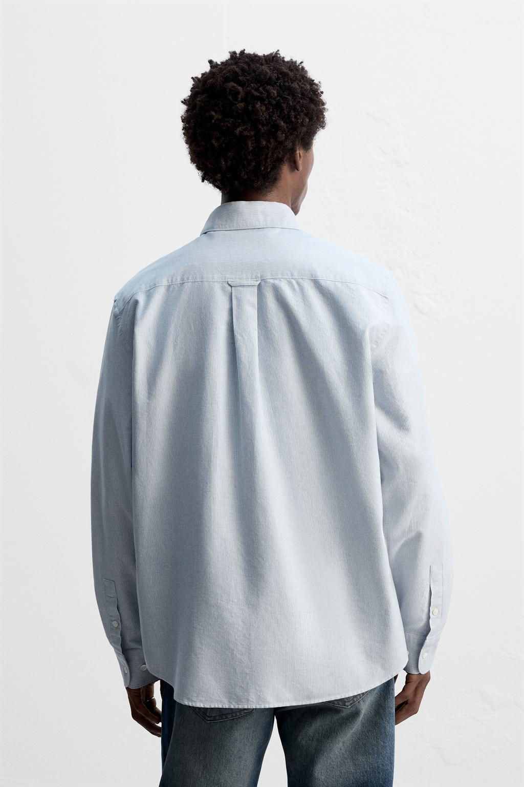 STRIPED OXFORD SHIRT - Zara фото 3