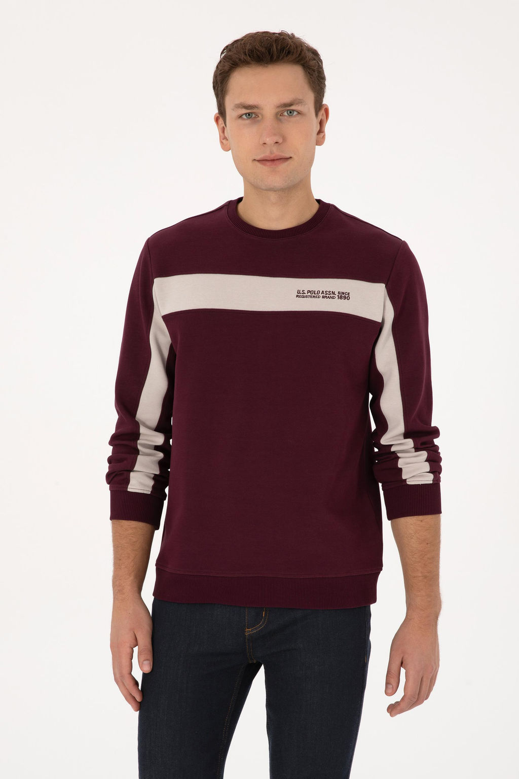 Erkek Bordo Sweatshirt