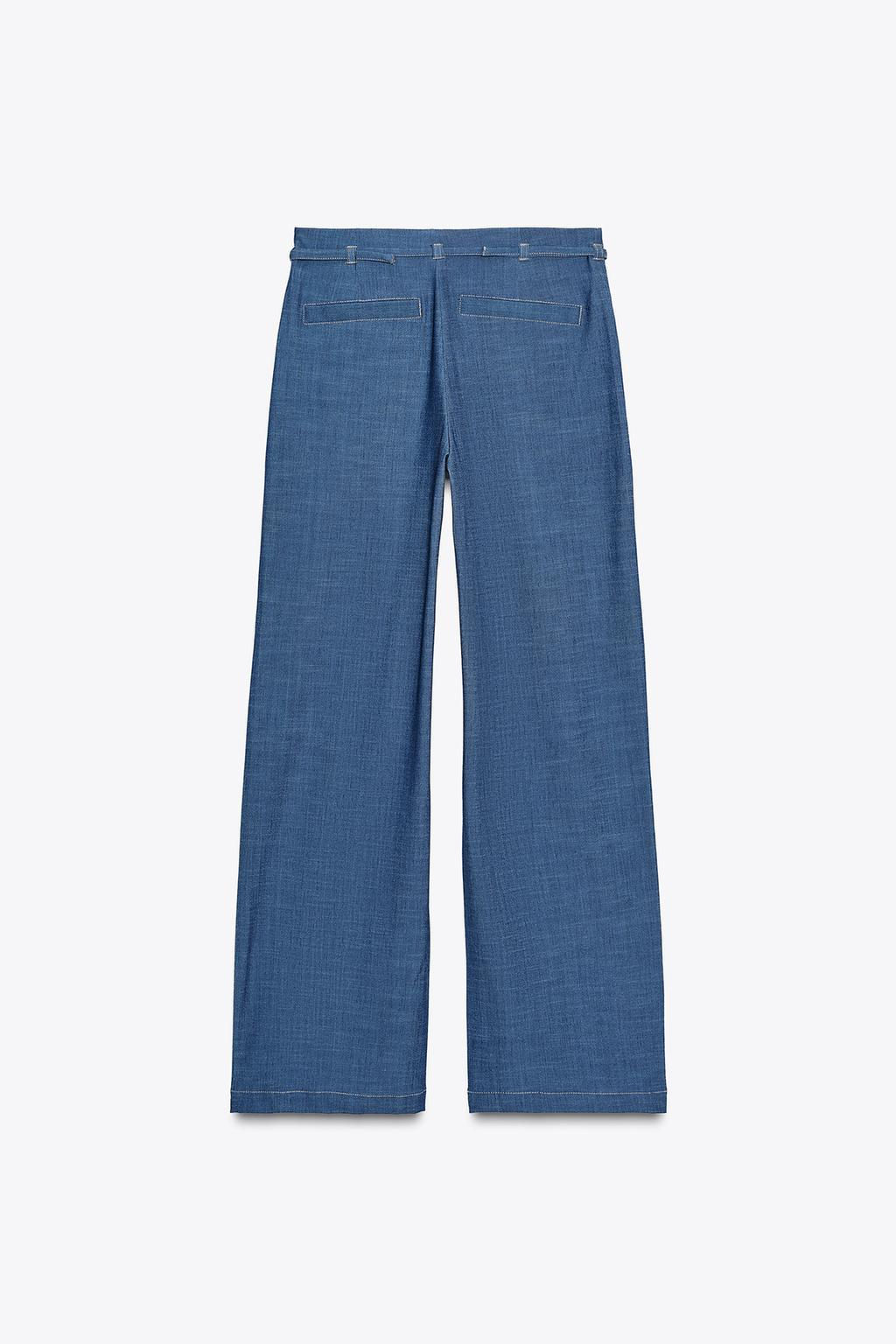 WIDE-LEG TROUSERS WITH BELT LOOPS - Zara фото 6