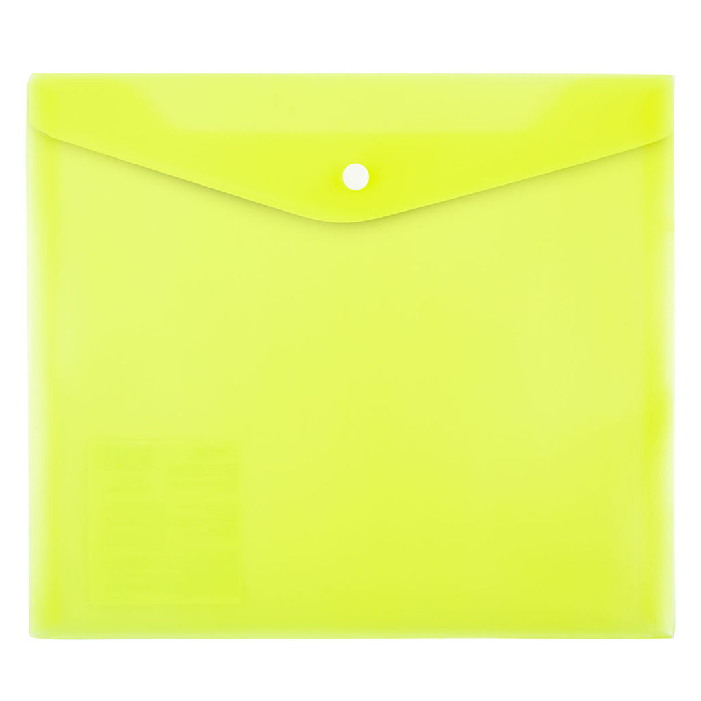 Expert Complete Trend NEON Папка-конверт для тетрадей с кнопкой A5+ 180 мкм волокно 20 шт. желтый EC211130209