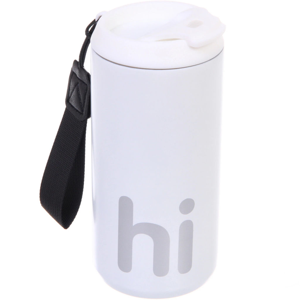 Термокружка 500мл "HI", цвет белый