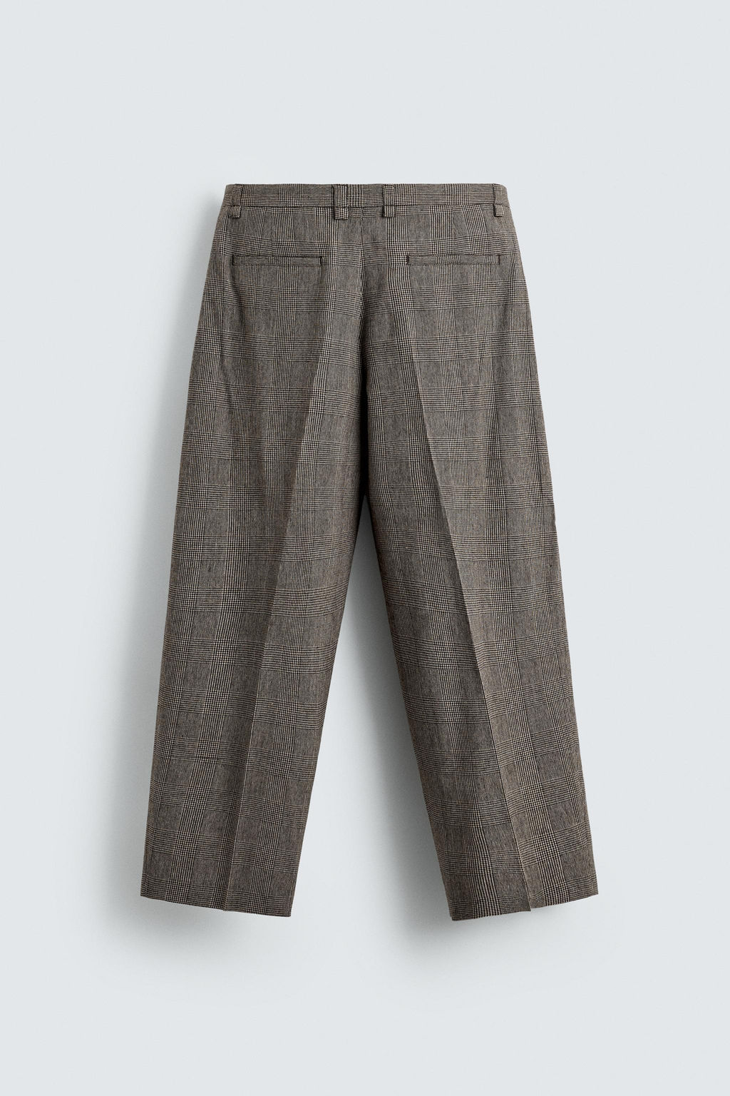 PANTAL?N RELAXED FIT CUADROS / Beige - Zara фото 8