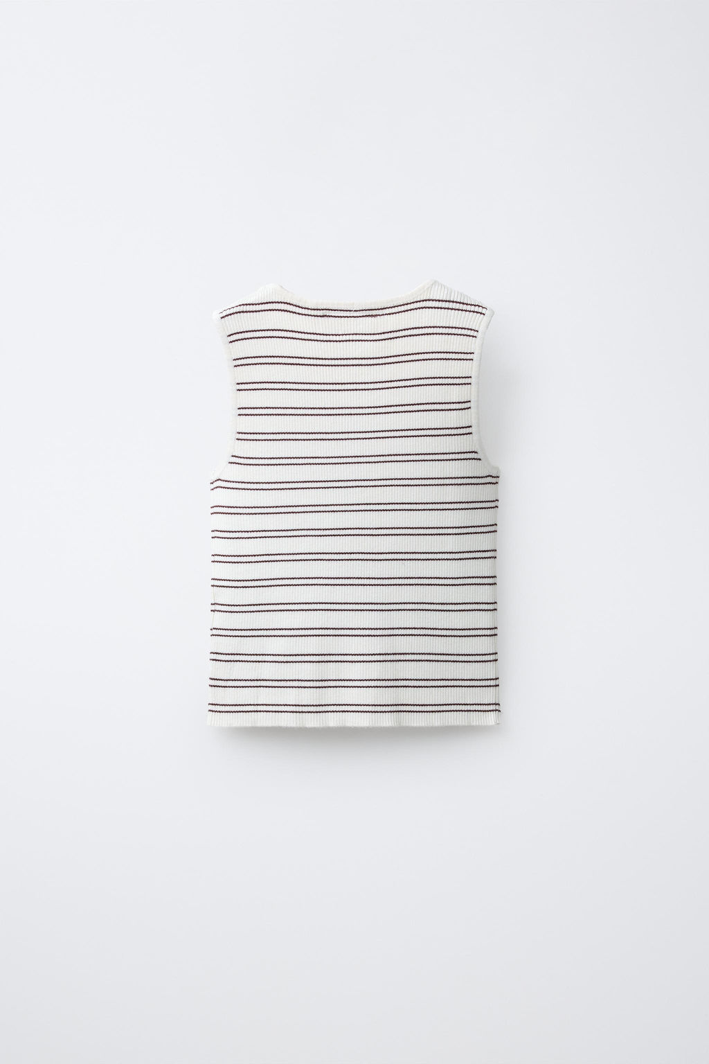 TOP PUNTO CANAL? FRUNCE / Rayas marrones - Zara фото 2