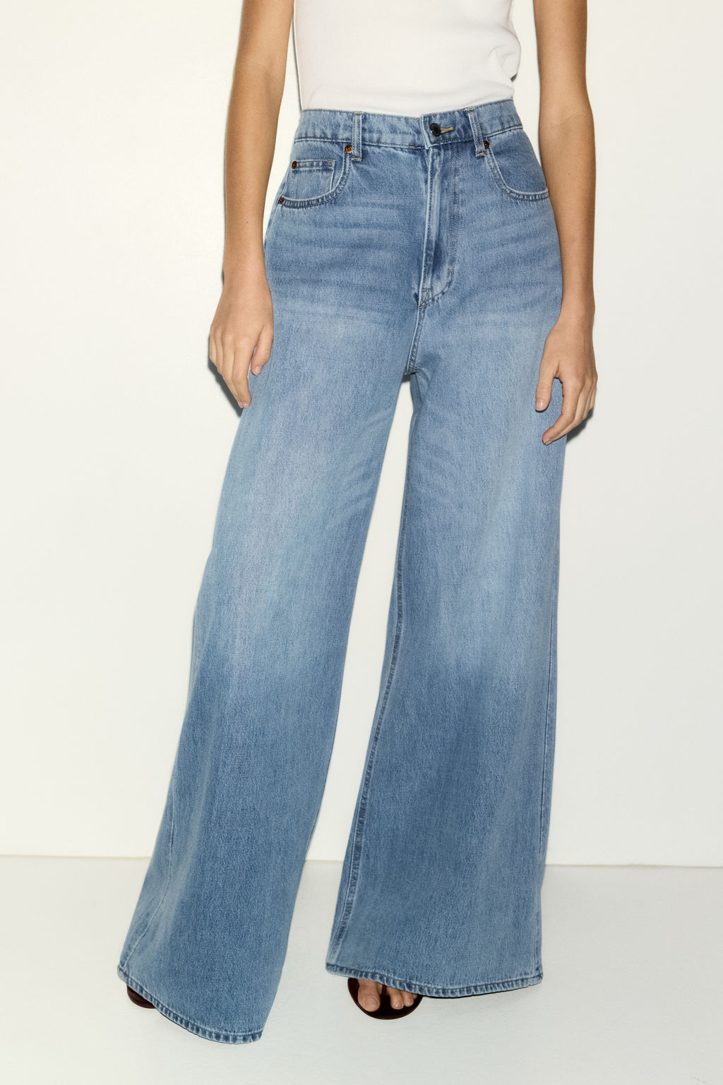 Super Wide High Waist Jeans - H&m фото 8