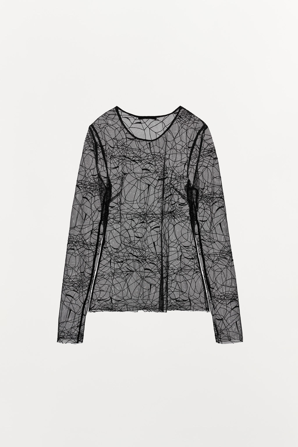 LIMITED EDITION SEMI-SHEER SPIDER WEB TOP - Zara фото 4