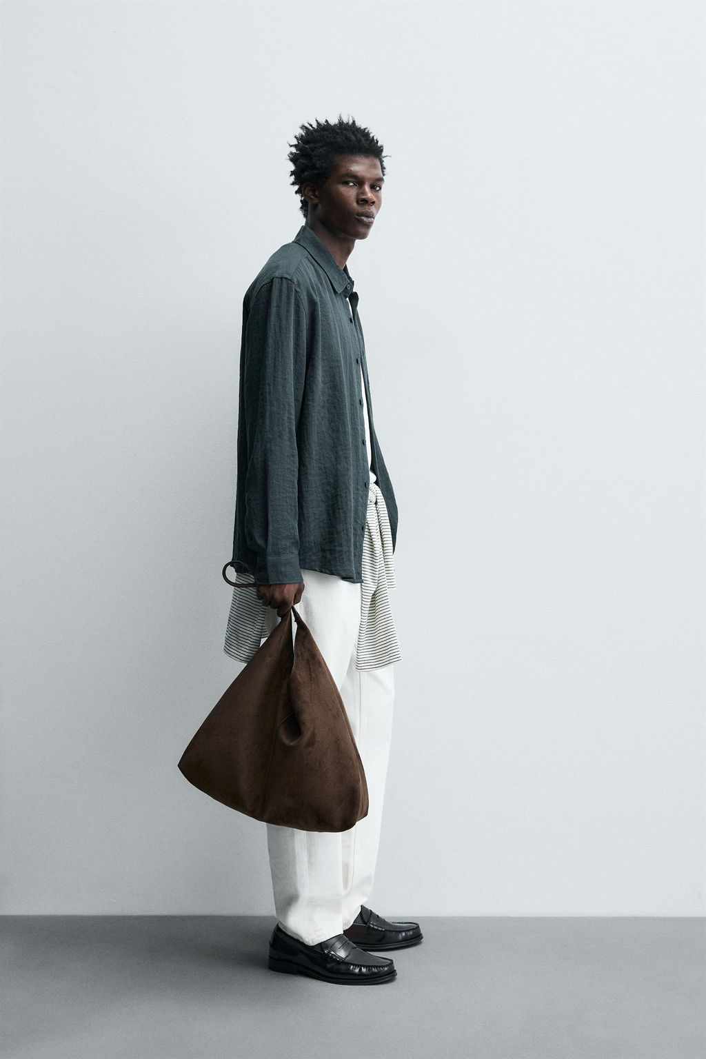 SPLIT SUEDE EFFECT SHOPPER BAG - Zara фото 3