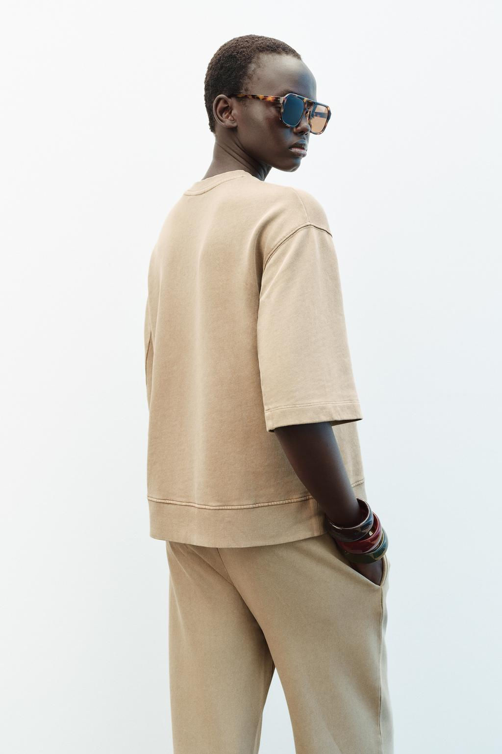 FADED-EFFECT OVERSIZE SWEATSHIRT - Zara фото 12