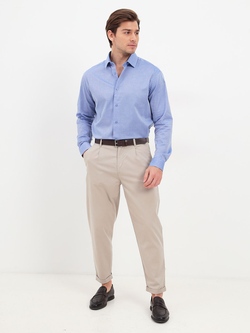 Сорочка мужская длинный рукав GREG 213/231/8705/Z  фото 7