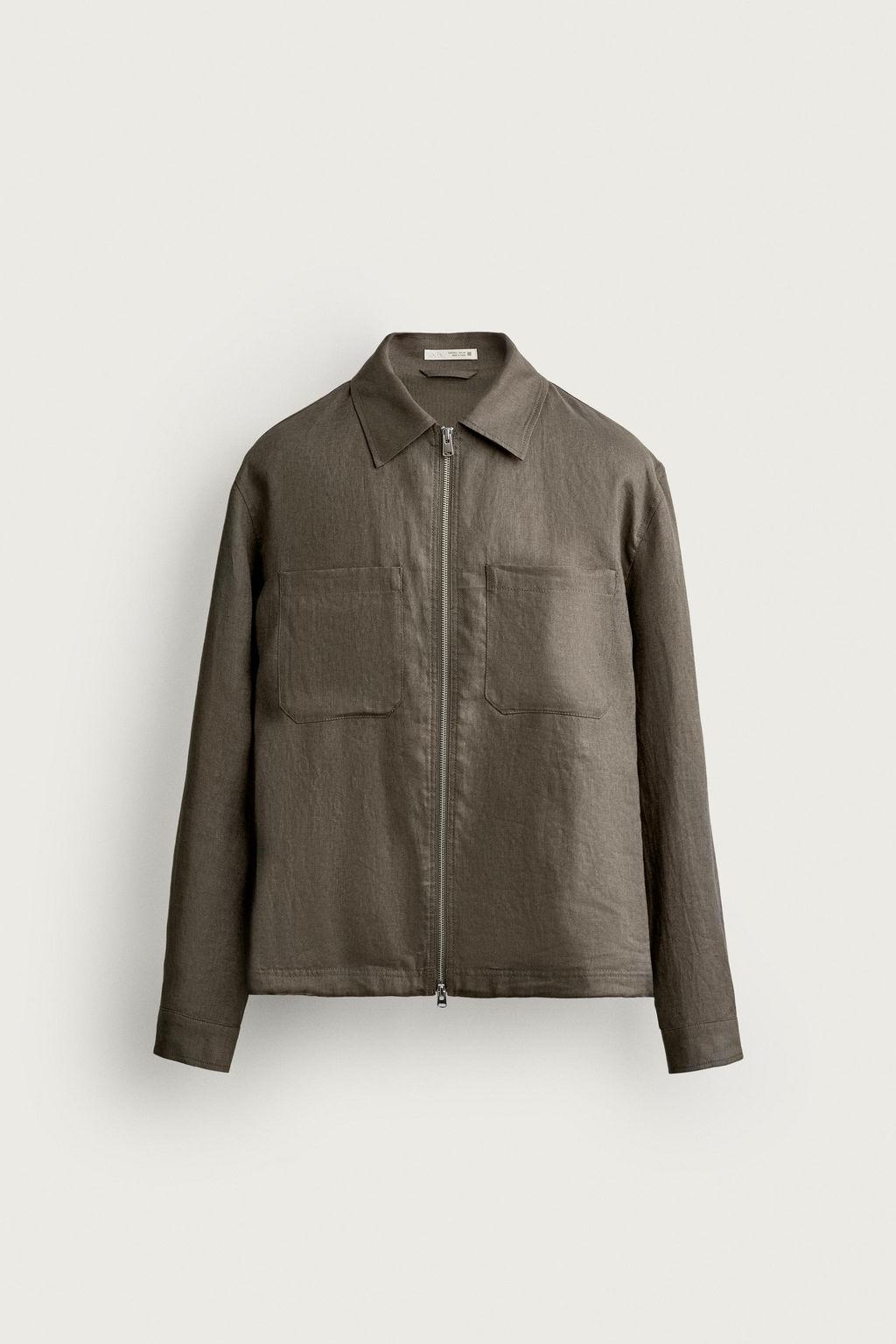 SOBRECAMISA 100% LINO CREMALLERA / Vis?n - Zara фото 8