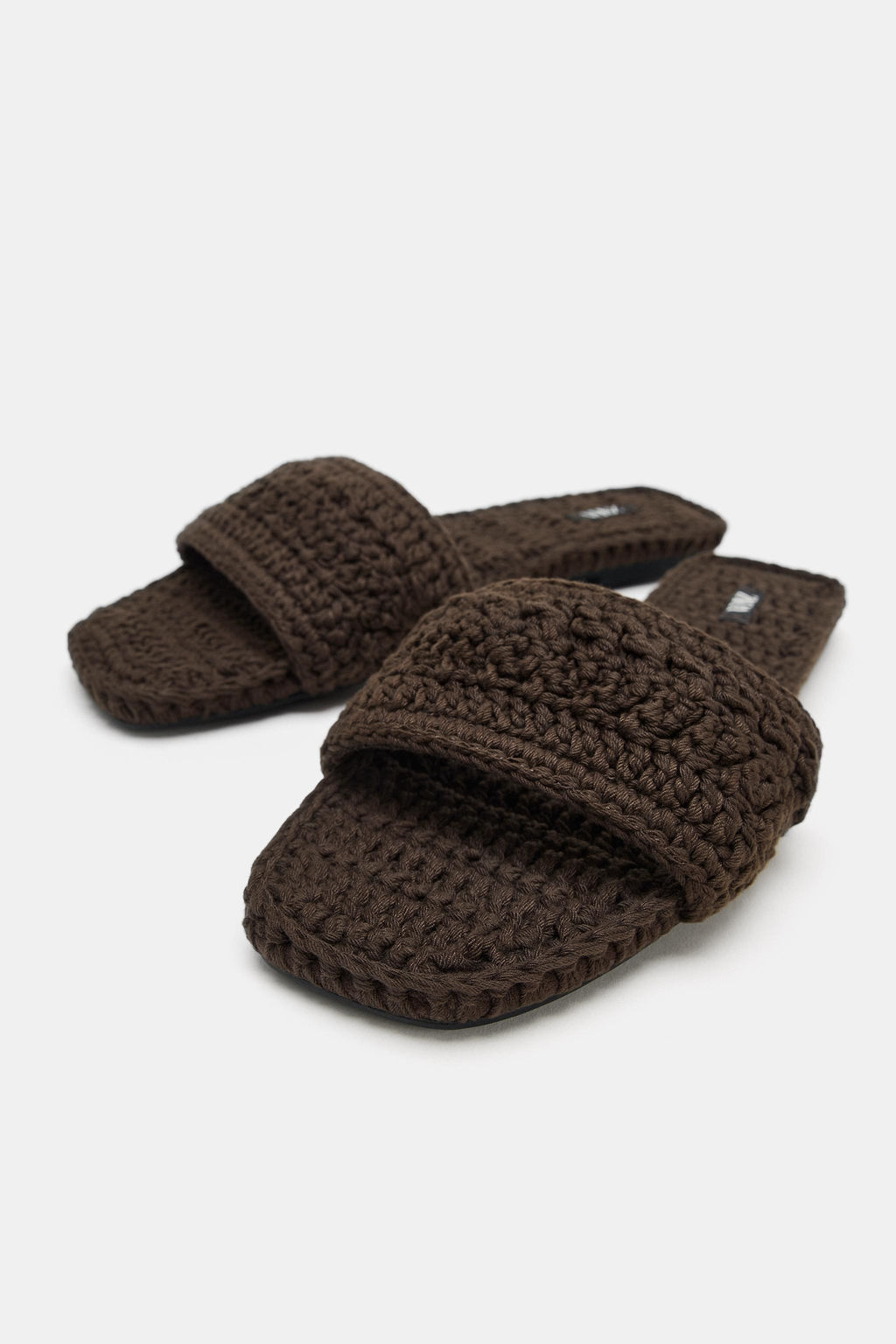 SANDALIA PLANA CROCHET / Marr?n - Zara фото 5