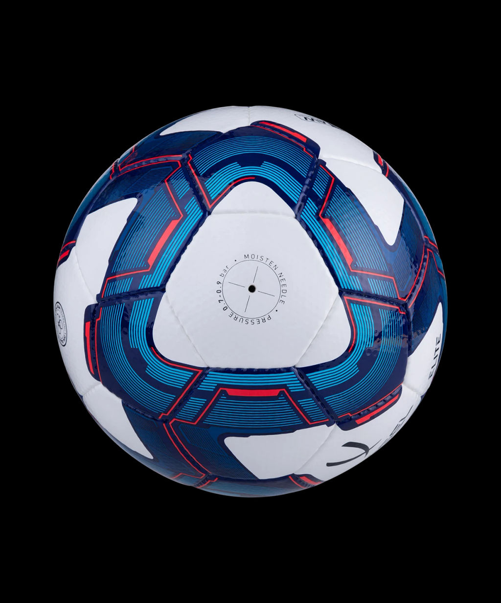Мяч футбольный JOGEL Elite №5, белый/синий/красный  фото 3