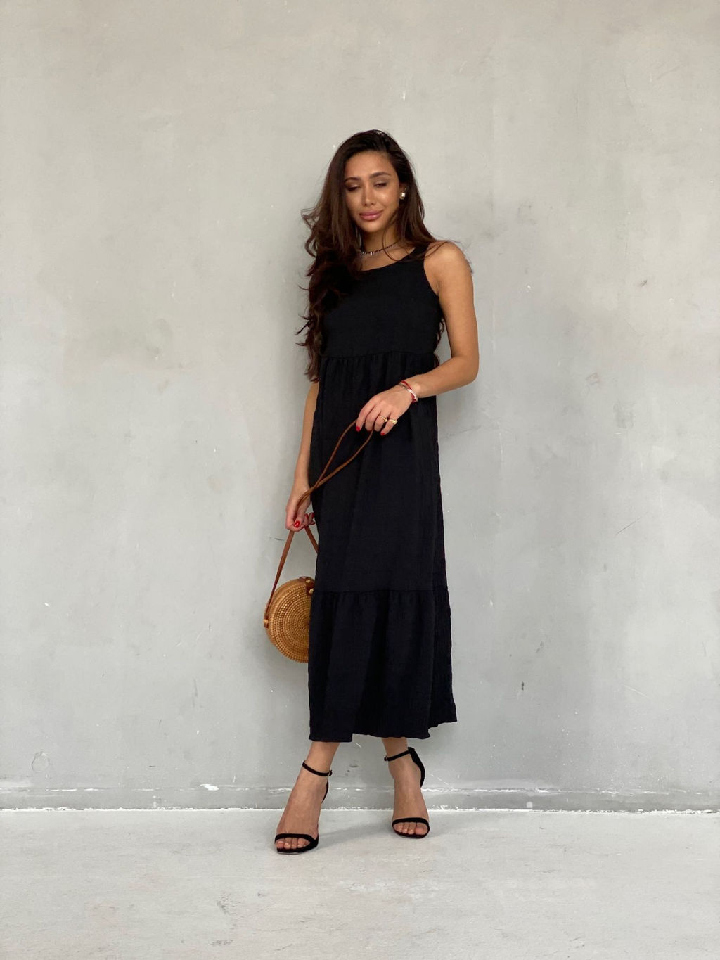 Martichelli Сарафан длинный чёрный  фото 15