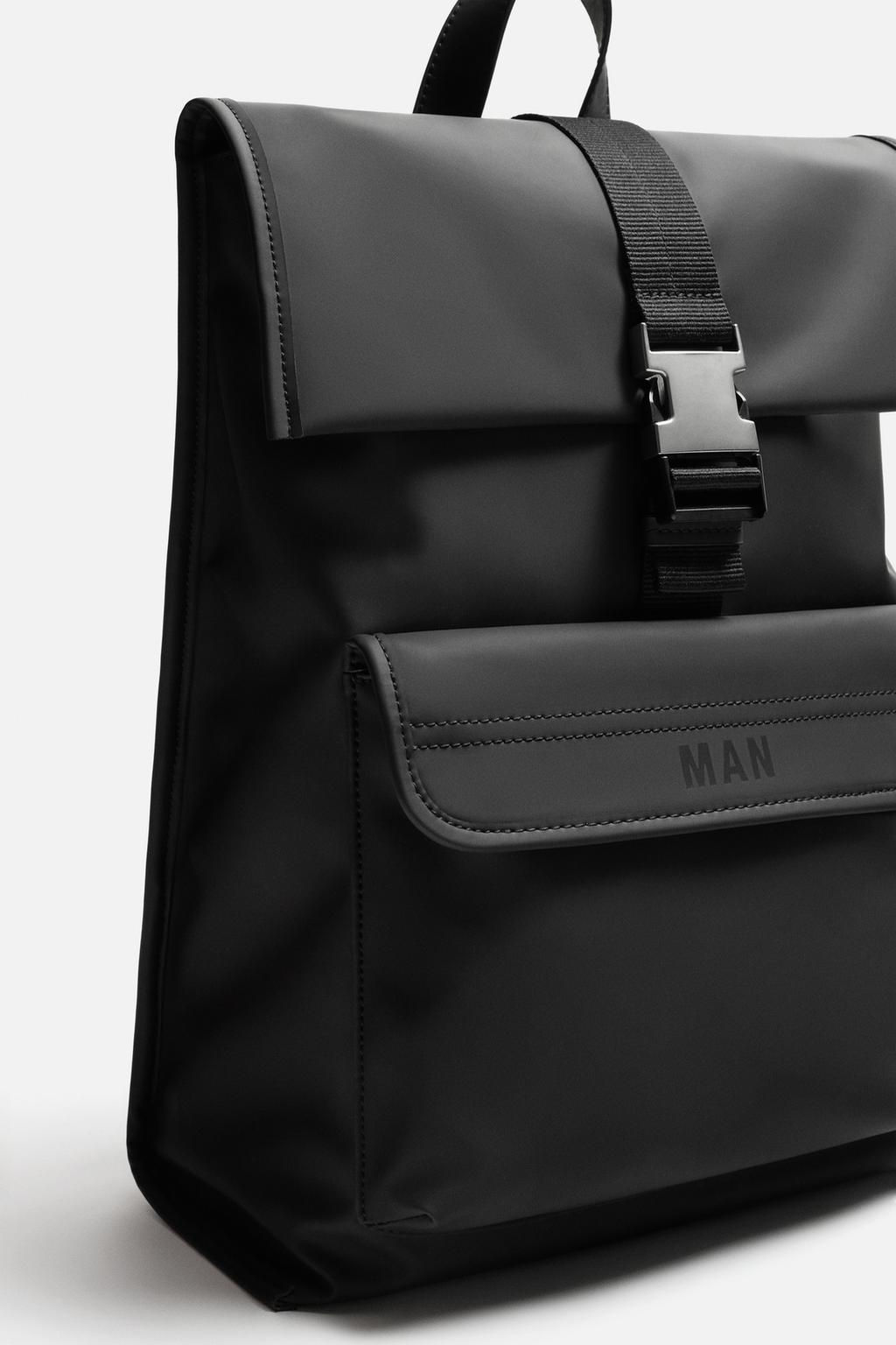 RUBBERISED BACKPACK WITH FLAP - Zara фото 9