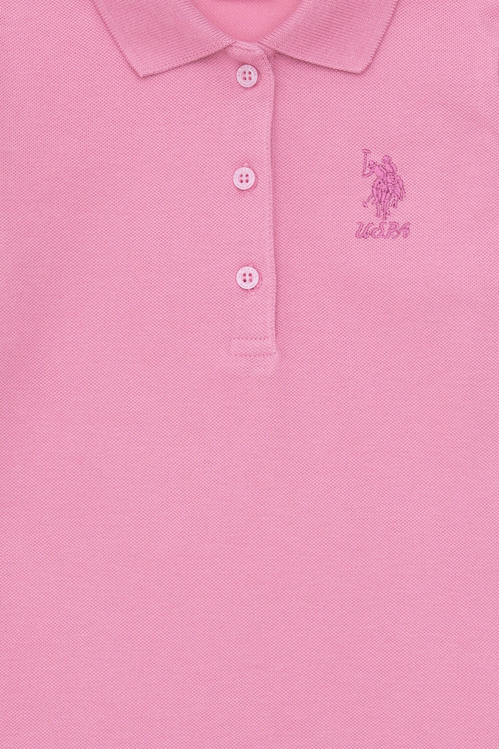 K_z _ocuk Pembe Polo Yaka Basic Sweatshirt Sepette S_rpriz _ndirim - U.s. polo assn фото 5