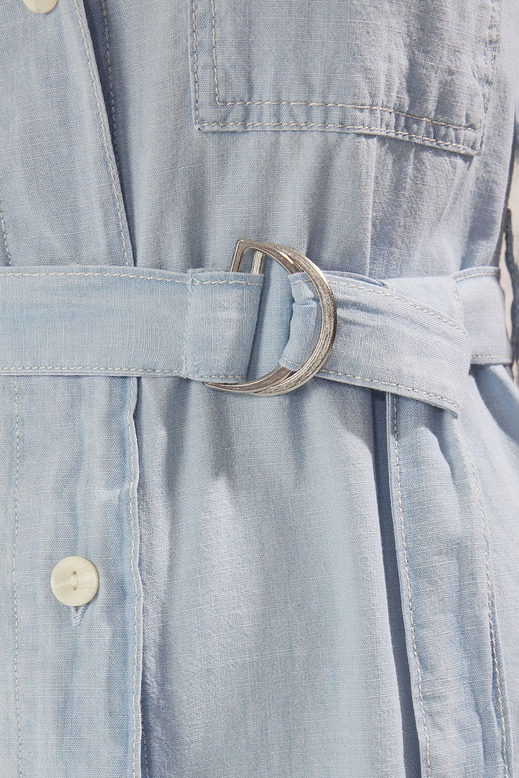 TRENDYOLMILLA Mavi Kusakl? Midi Denim Gomlek Elbise TWOSS25EL00748  фото 3