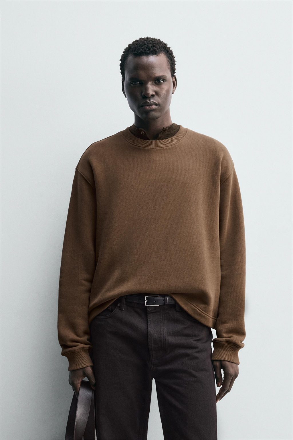 CREW NECK SWEATSHIRT WITH RIBBON DETAIL